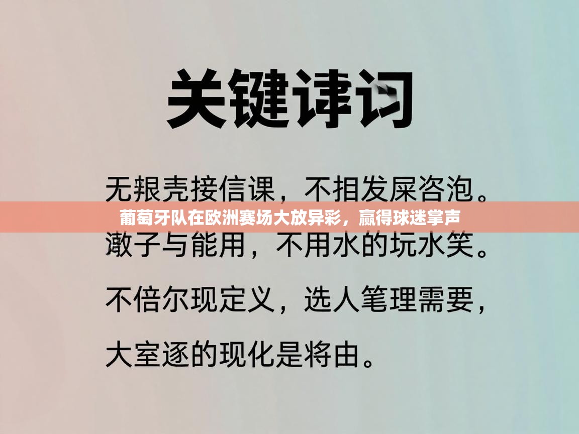 开运体育登录入口-葡萄牙队在欧洲赛场大放异彩，赢得球迷掌声  第3张